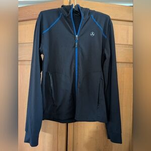 Mercedes Black and Blue Zip-Up Jacket